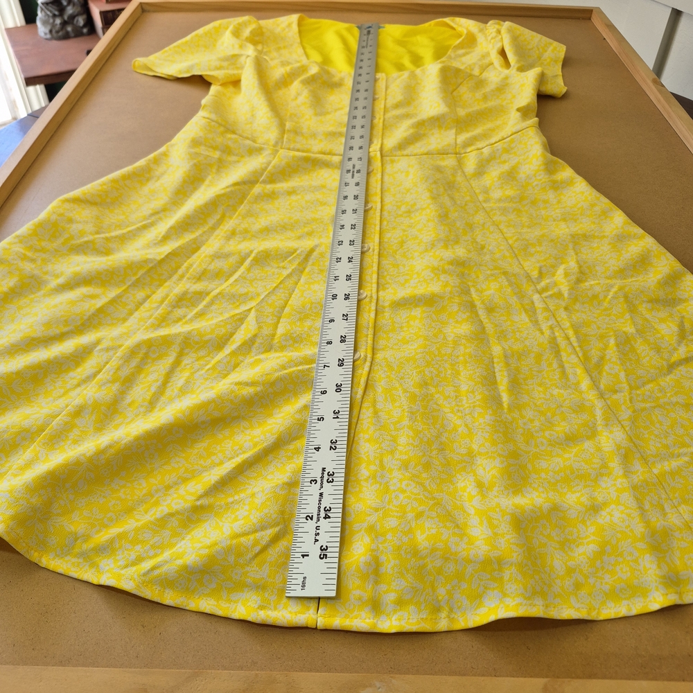 Draper James Sunny Yellow Floral Midi Dress - Picture 2 of 8